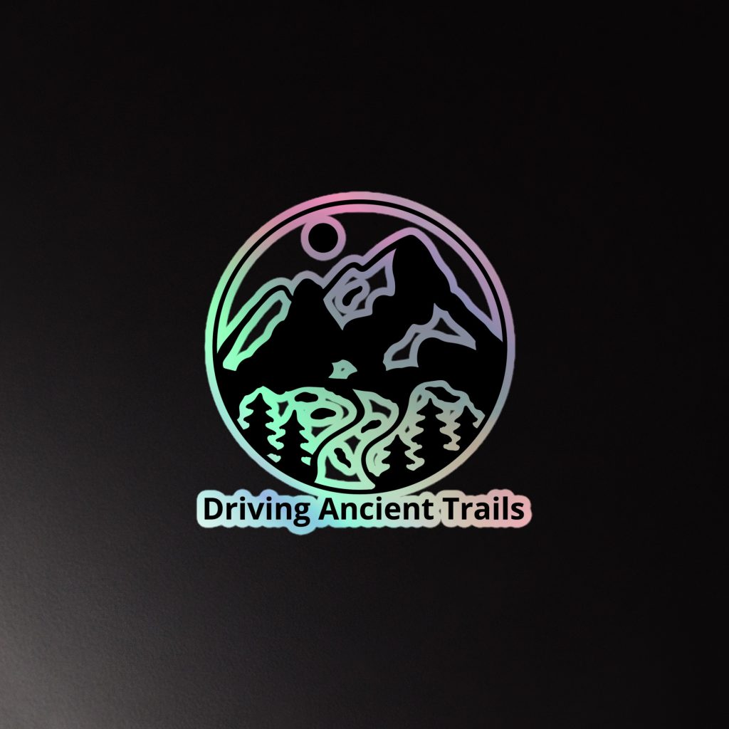 Driving Ancient Trails Holographic Sticker